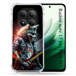 Coque Renforcée Pour Redmi Note 15 Pro Plus 5G Musique Rock Loup