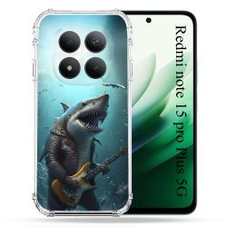 Coque Renforcée Pour Redmi Note 15 Pro Plus 5G Musique Rock Requin