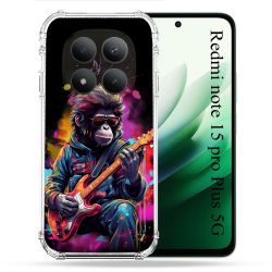Coque Renforcée Pour Redmi Note 15 Pro Plus 5G Musique Rock Singe
