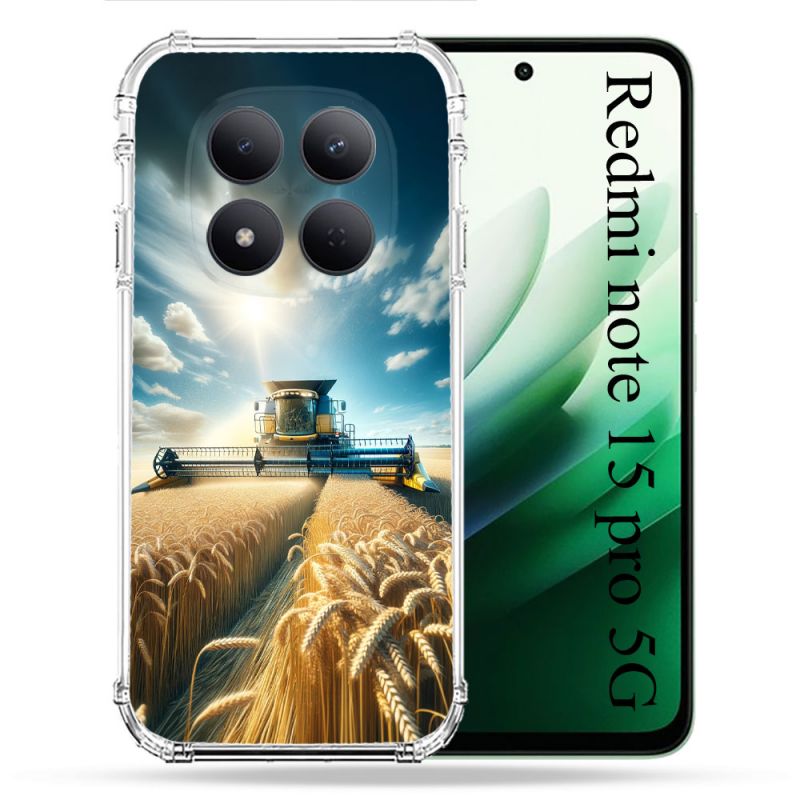 Coque Renforcée Pour Redmi Note 15 Pro 5G Agriculture Moissonneuse Blé