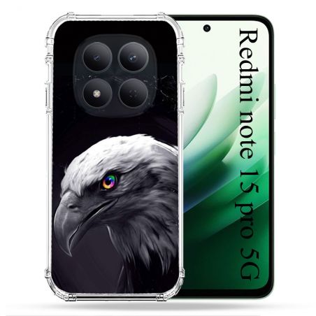 Coque Renforcée Pour Redmi Note 15 Pro 5G Animal Aigle Royal Noir