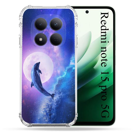 Coque Renforcée Pour Redmi Note 15 Pro 5G Animal Dauphin Vague