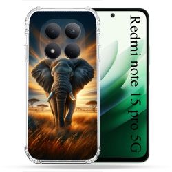 Coque Renforcée Pour Redmi Note 15 Pro 5G Animal Elephant Savane