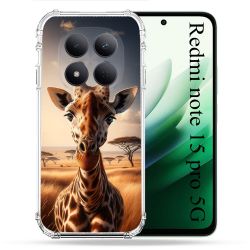 Coque Renforcée Pour Redmi Note 15 Pro 5G Animal Girafe Savane