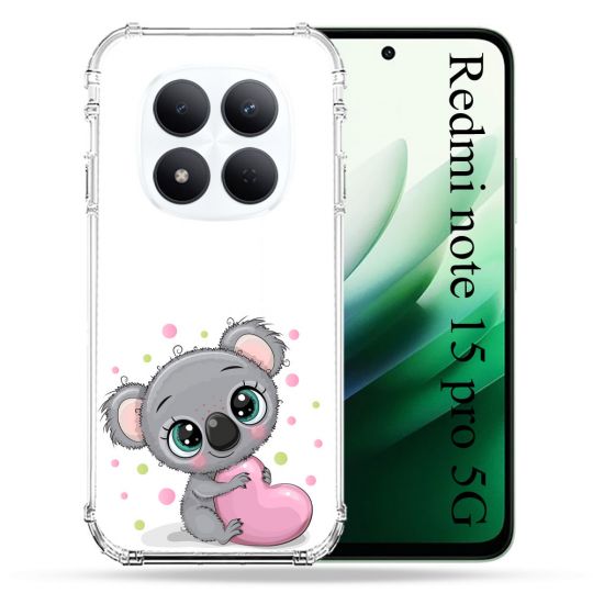 Coque Renforcée Pour Redmi Note 15 Pro 5G Animal Koala Cœur