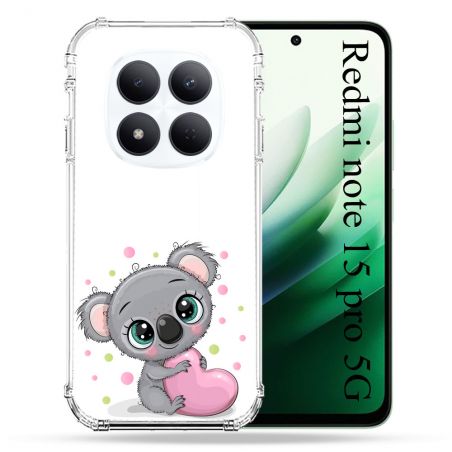 Coque Renforcée Pour Redmi Note 15 Pro 5G Animal Koala Cœur