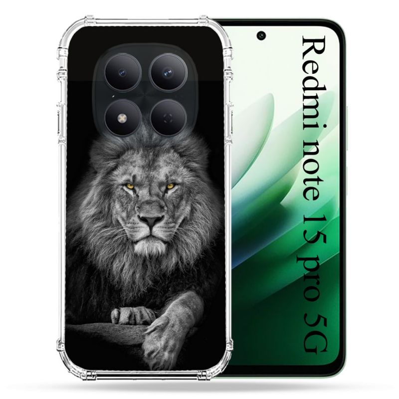 Coque Renforcée Pour Redmi Note 15 Pro 5G Animal Lion Majestueux