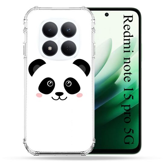 Coque Renforcée Pour Redmi Note 15 Pro 5G Animal Panda Blanc