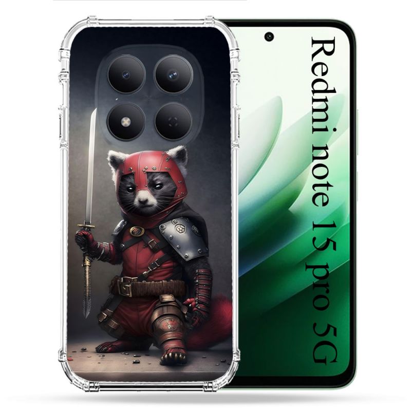 Coque Renforcée Pour Redmi Note 15 Pro 5G Animal Raton Samouraï