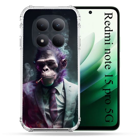 Coque Renforcée Pour Redmi Note 15 Pro 5G Animal Singe Business