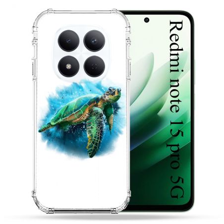 Coque Renforcée Pour Redmi Note 15 Pro 5G Animal Tortue Blanche multicolore