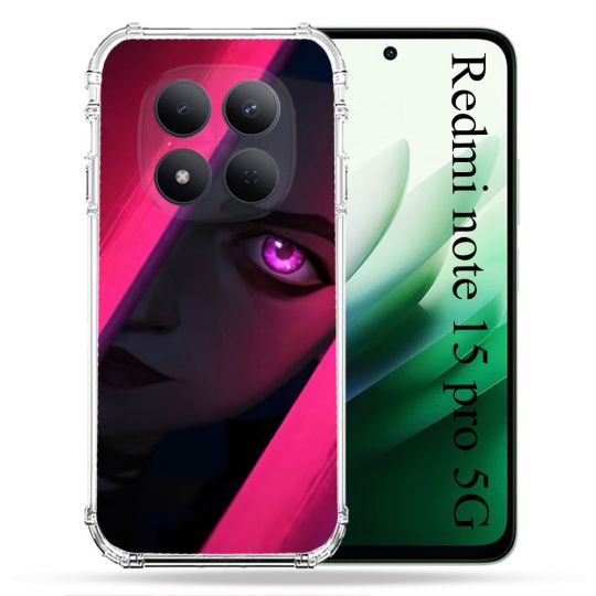 Coque Renforcée Pour Redmi Note 15 Pro 5G Arcane Jinx Rose