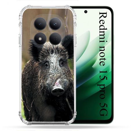 Coque Renforcée Pour Redmi Note 15 Pro 5G Chasse Sanglier bois