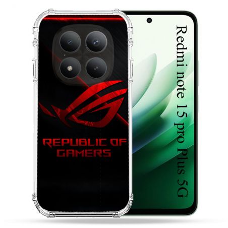 Coque Renforcée Pour Redmi Note 15 Pro Plus 5G ROG Rouge