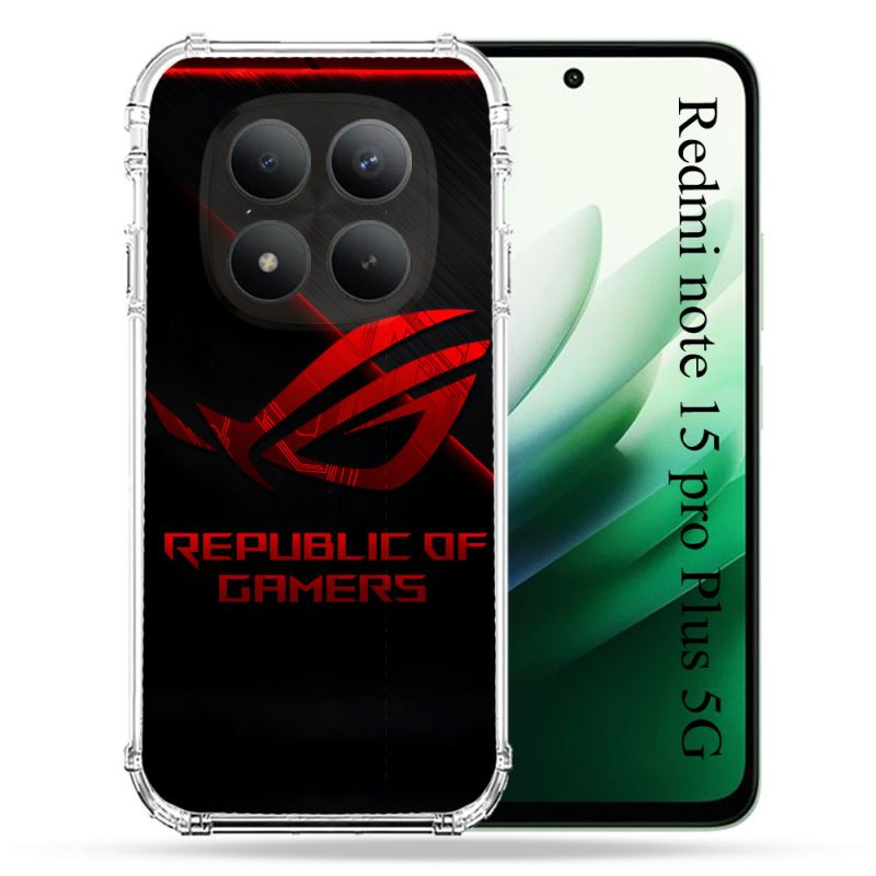 Coque Renforcée Pour Redmi Note 15 Pro Plus 5G ROG Rouge
