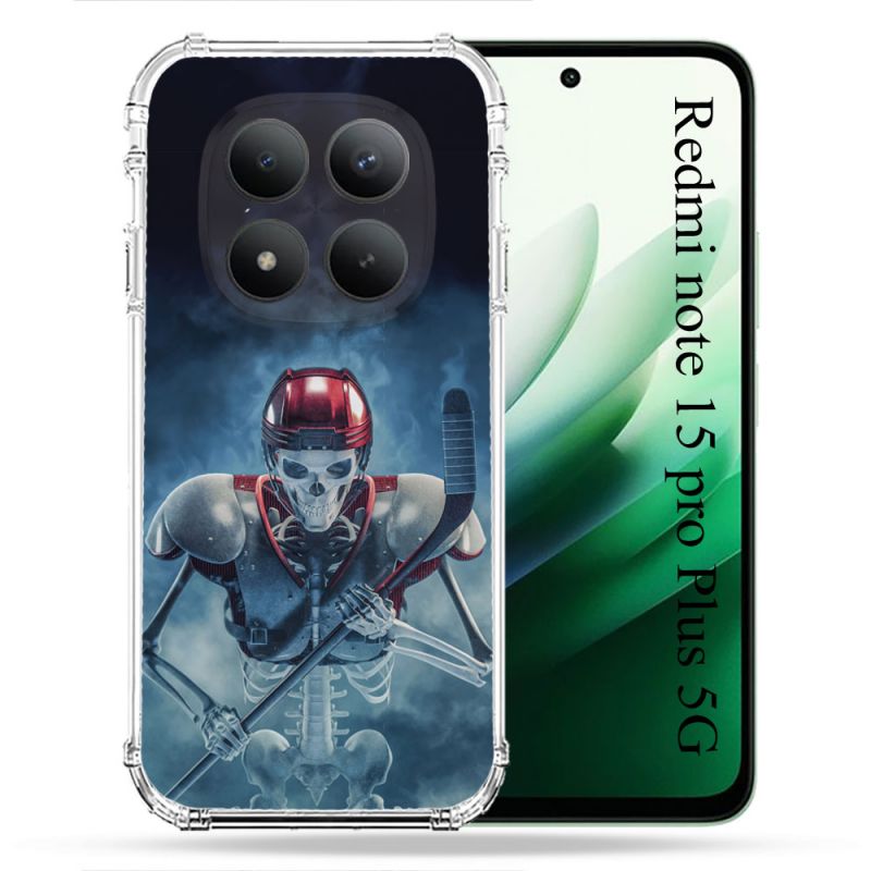 Coque Renforcée Pour Redmi Note 15 Pro Plus 5G Sport Hockey Squelette