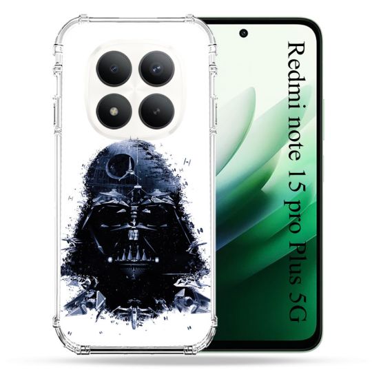 Coque Renforcée Pour Redmi Note 15 Pro Plus 5G Star Wars - Dark Vador Blanc