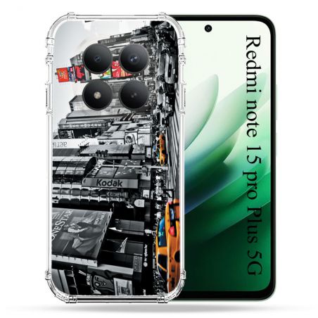 Coque Renforcée Pour Redmi Note 15 Pro Plus 5G Voyage Amerique USA New York Taxi