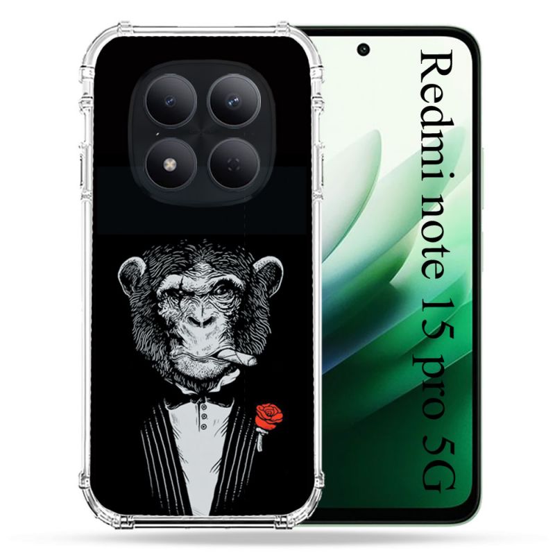 Coque Renforcée Pour Redmi Note 15 Pro 5G Decale Singe Mafia