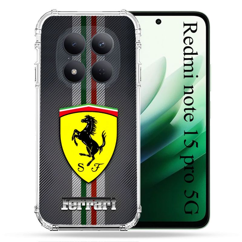 Coque Renforcée Pour Redmi Note 15 Pro 5G Ferrari Carbone
