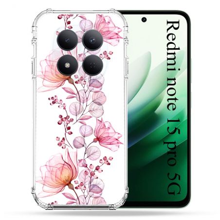 Coque Renforcée Pour Redmi Note 15 Pro 5G Fleur Eclosion