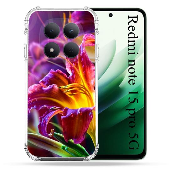 Coque Renforcée Pour Redmi Note 15 Pro 5G Fleur Lys Color