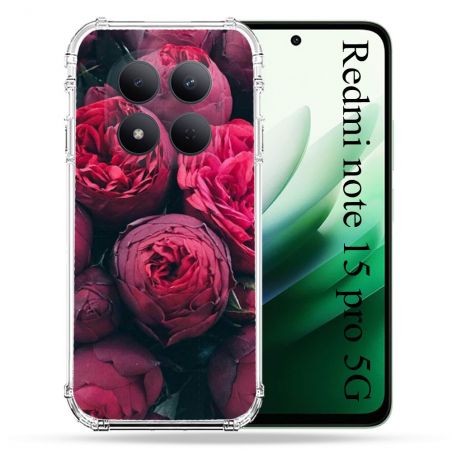 Coque Renforcée Pour Redmi Note 15 Pro 5G Fleur Pivoine