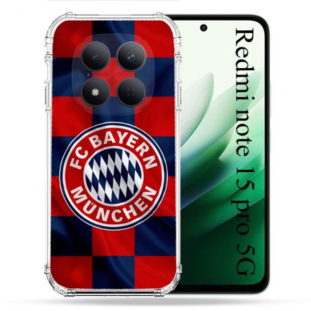 Coque Renforcée Pour Redmi Note 15 Pro 5G Foot Bayern Munich Carreaux