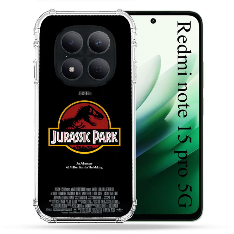 Coque Renforcée Pour Redmi Note 15 Pro 5G Jurassic Park Affiche