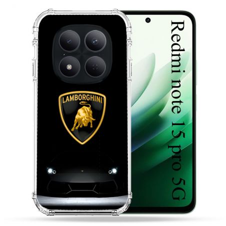 Coque Renforcée Pour Redmi Note 15 Pro 5G Lamborghini Noir