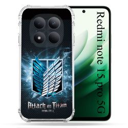 Coque Renforcée Pour Redmi Note 15 Pro 5G Manga Attaque Titans Noir