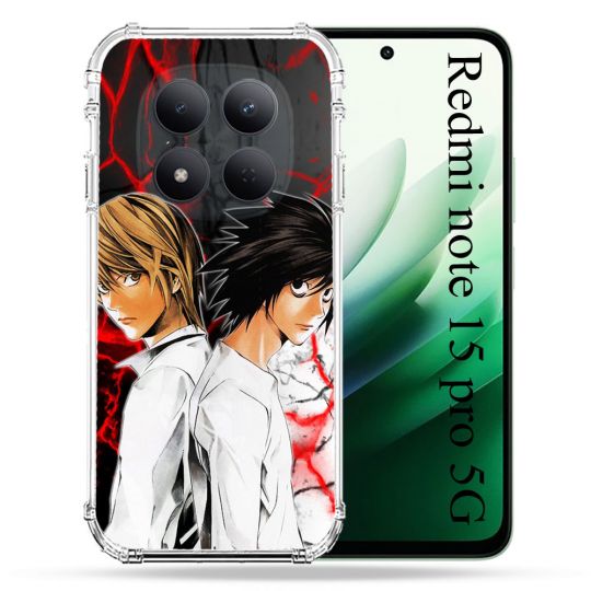 Coque Renforcée Pour Redmi Note 15 Pro 5G Manga Death Note Duo