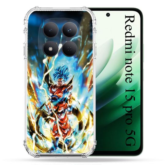 Coque Renforcée Pour Redmi Note 15 Pro 5G Manga Dragon Ball Sangoku Blanc