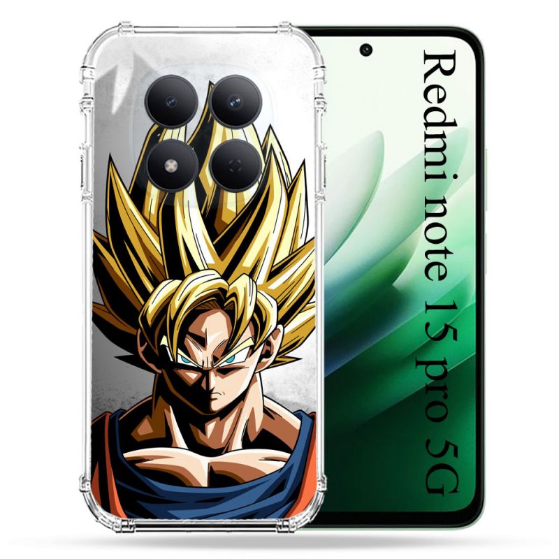 Coque Renforcée Pour Redmi Note 15 Pro 5G Manga Dragon Ball Sangoku Portrait