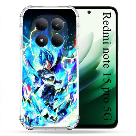 Coque Renforcée Pour Redmi Note 15 Pro 5G Manga Dragon Ball Vegeta Bleu
