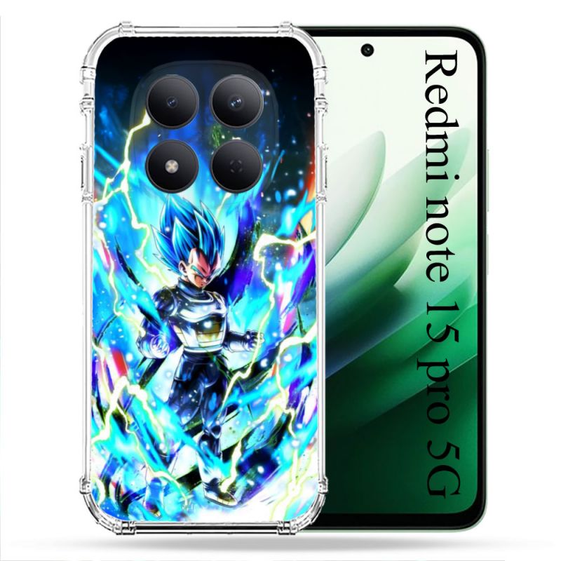 Coque Renforcée Pour Redmi Note 15 Pro 5G Manga Dragon Ball Vegeta Bleu