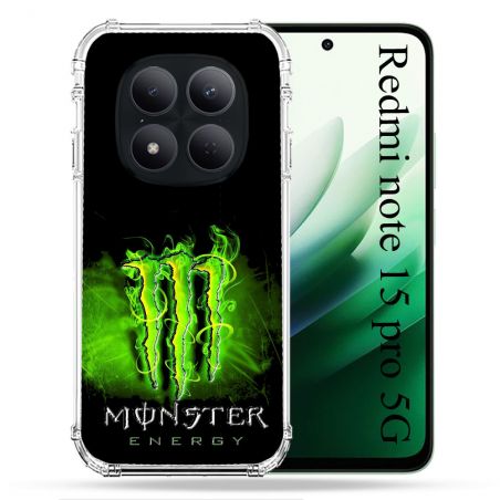 Coque Renforcée Pour Redmi Note 15 Pro 5G Monster Energy Vert