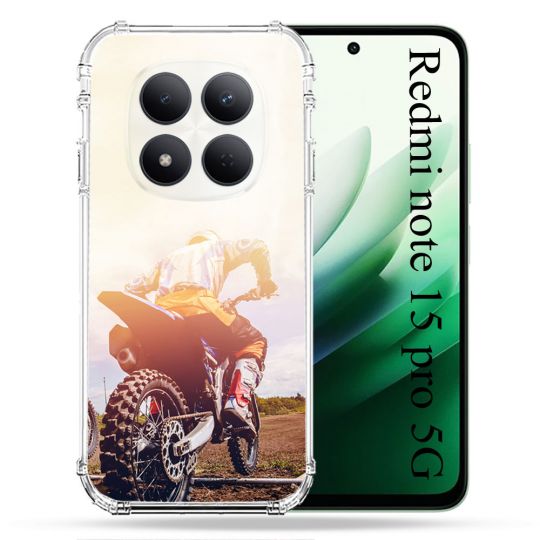 Coque Renforcée Pour Redmi Note 15 Pro 5G Moto Cross Soleil
