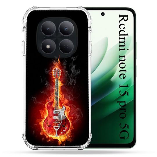 Coque Renforcée Pour Redmi Note 15 Pro 5G Musique Guitare Electrique