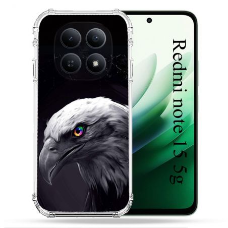 Coque Renforcée Pour Redmi Note 15 5G Animal Aigle Royal Noir