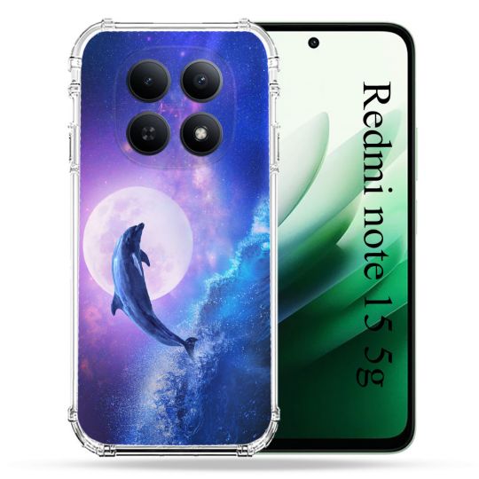 Coque Renforcée Pour Redmi Note 15 5G Animal Dauphin Vague