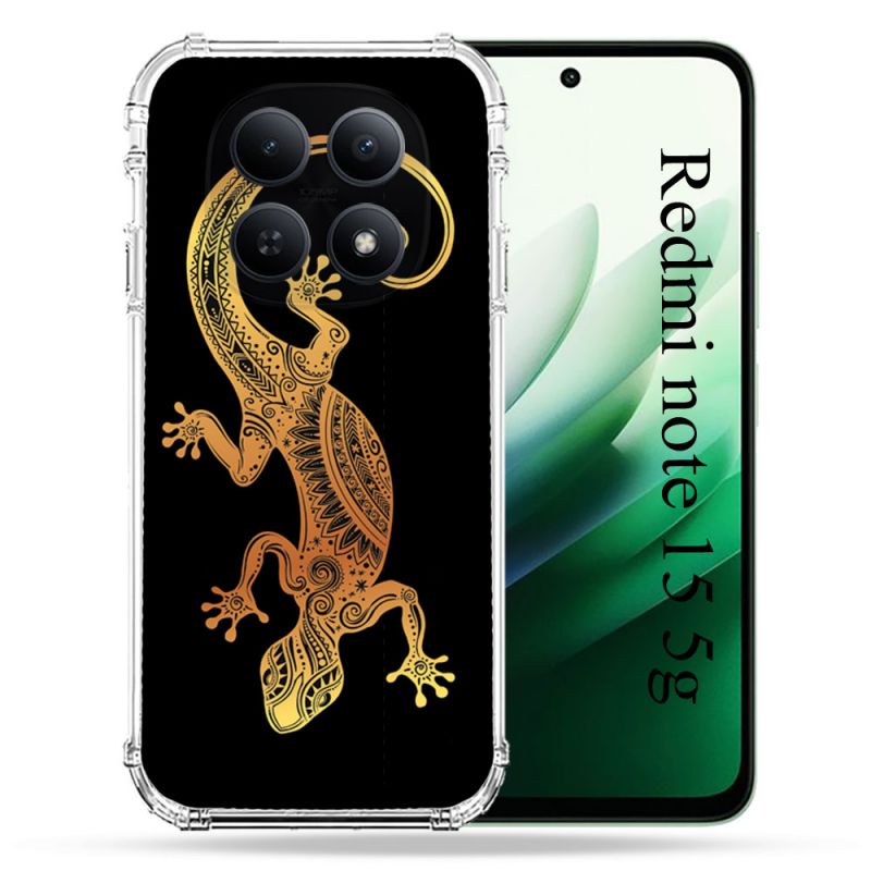 Coque Renforcée Pour Redmi Note 15 5G Animal Lezard Noir