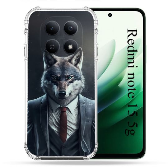 Coque Renforcée Pour Redmi Note 15 5G Animal Loup Business