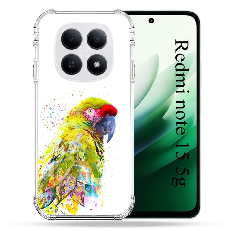 Coque Renforcée Pour Redmi Note 15 5G Animal Perroquet Jaune