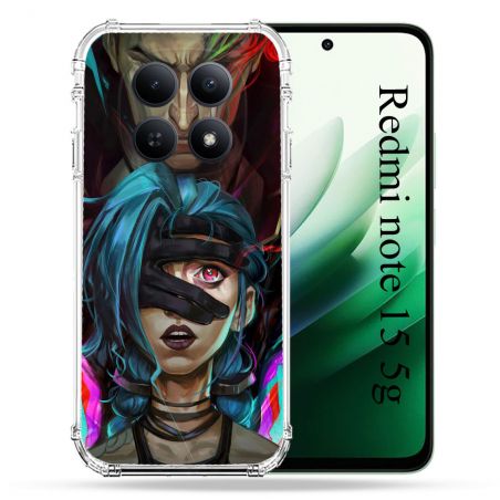 Coque Renforcée Pour Redmi Note 15 5G Arcane Jinx Bleu