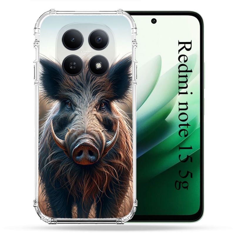 Coque Renforcée Pour Redmi Note 15 5G Chasse Sanglier Attaque