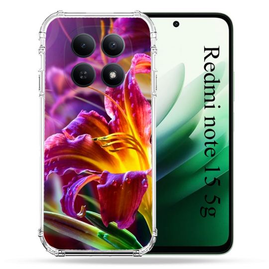 Coque Renforcée Pour Redmi Note 15 5G Fleur Lys Color