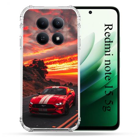 Coque Renforcée Pour Redmi Note 15 5G Ford Mustang GT500 Rouge