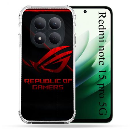 Coque Renforcée Pour Redmi Note 15 Pro 5G ROG Rouge