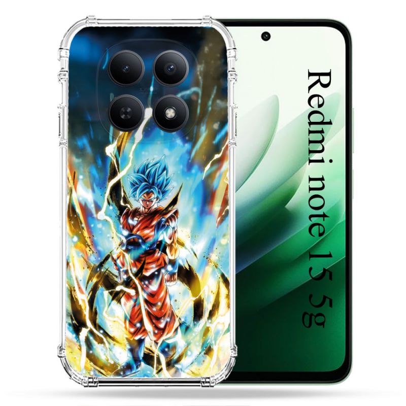 Coque Renforcée Pour Redmi Note 15 5G Manga Dragon Ball Sangoku Blanc